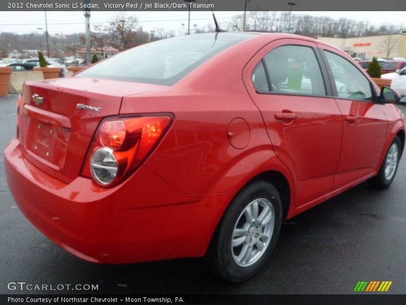 Victory Red / Jet Black/Dark Titanium 2012 Chevrolet Sonic LS Sedan