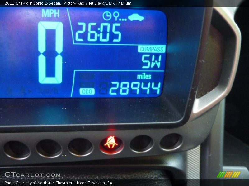 Victory Red / Jet Black/Dark Titanium 2012 Chevrolet Sonic LS Sedan
