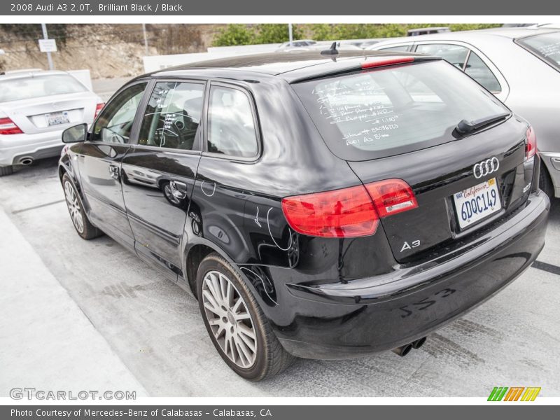 Brilliant Black / Black 2008 Audi A3 2.0T