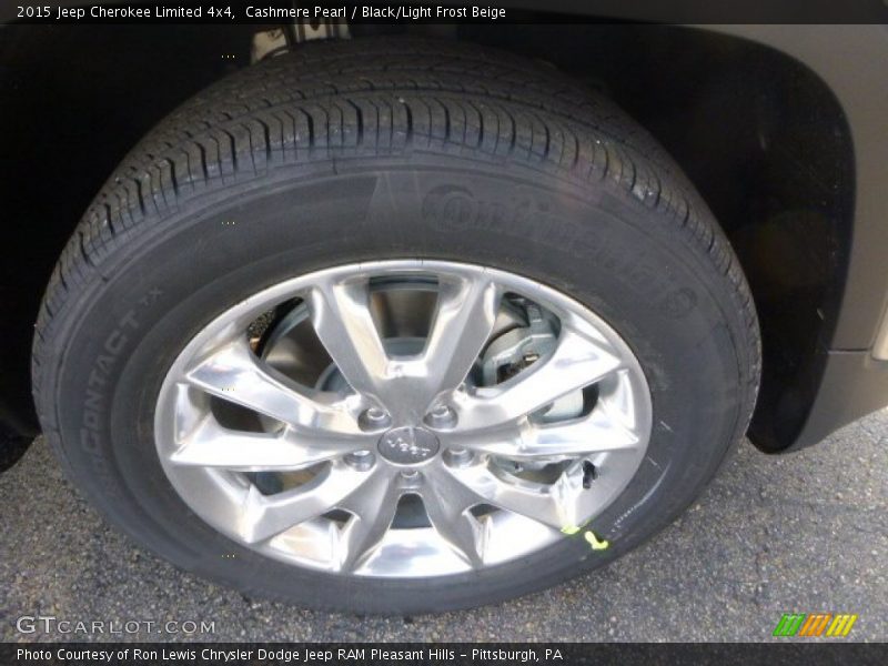 Cashmere Pearl / Black/Light Frost Beige 2015 Jeep Cherokee Limited 4x4