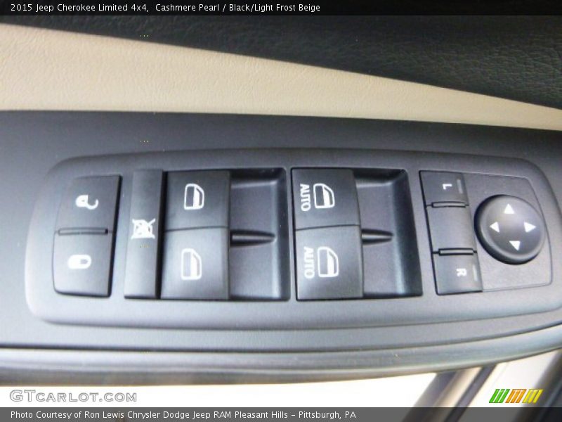 Cashmere Pearl / Black/Light Frost Beige 2015 Jeep Cherokee Limited 4x4