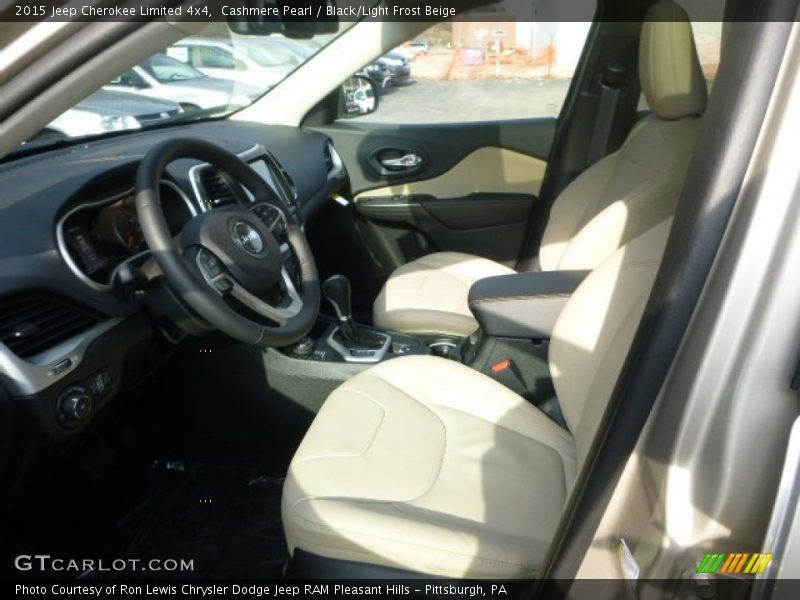 Cashmere Pearl / Black/Light Frost Beige 2015 Jeep Cherokee Limited 4x4