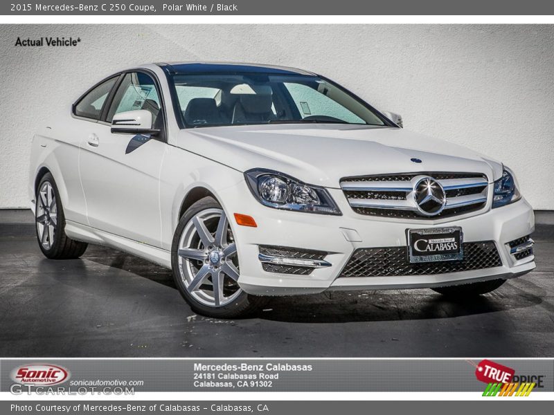 Polar White / Black 2015 Mercedes-Benz C 250 Coupe