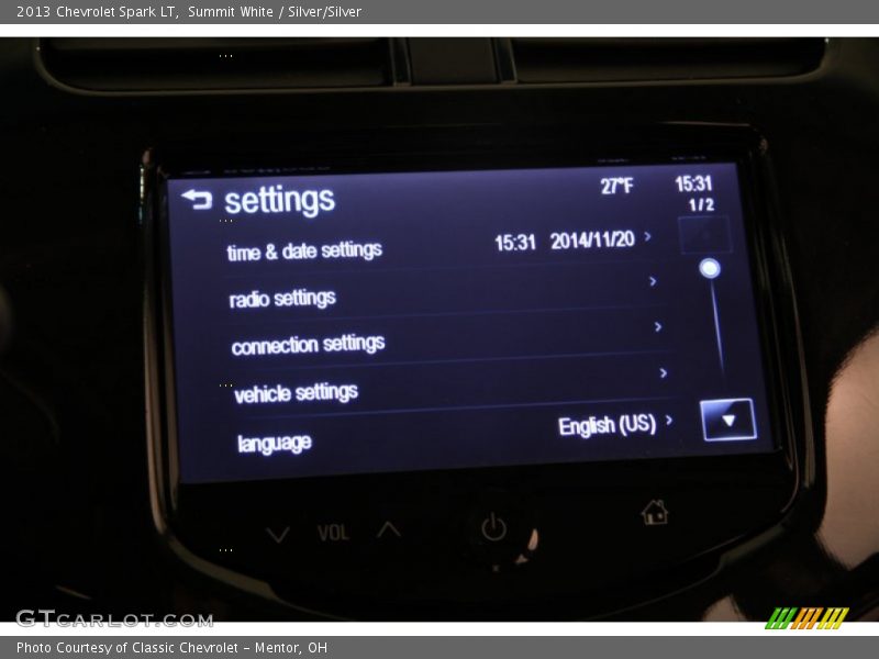 Summit White / Silver/Silver 2013 Chevrolet Spark LT