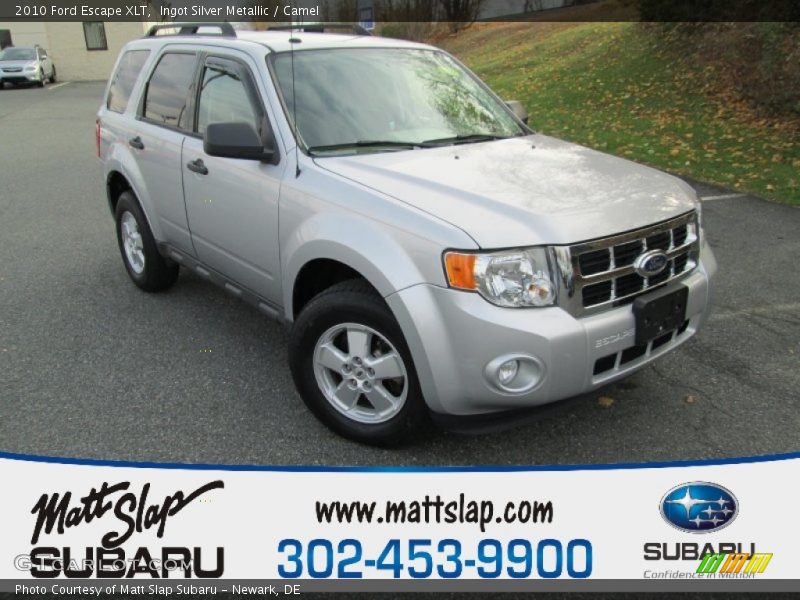 Ingot Silver Metallic / Camel 2010 Ford Escape XLT