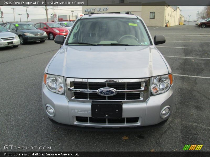 Ingot Silver Metallic / Camel 2010 Ford Escape XLT