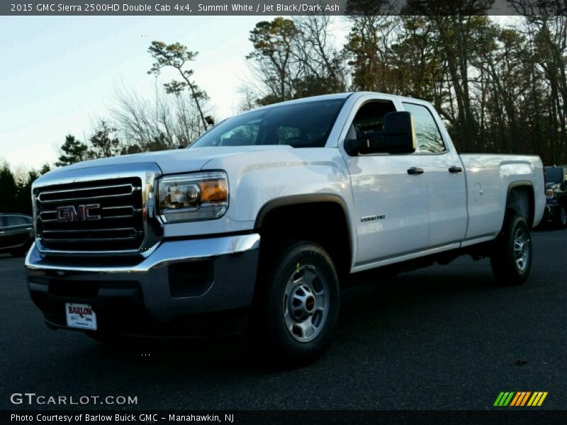 Summit White / Jet Black/Dark Ash 2015 GMC Sierra 2500HD Double Cab 4x4