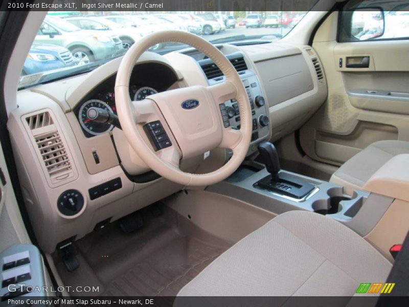 Ingot Silver Metallic / Camel 2010 Ford Escape XLT