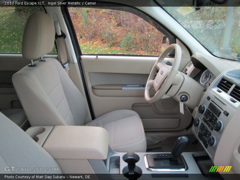 Ingot Silver Metallic / Camel 2010 Ford Escape XLT