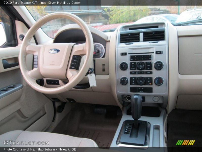Ingot Silver Metallic / Camel 2010 Ford Escape XLT