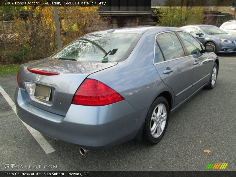 Cool Blue Metallic / Gray 2007 Honda Accord EX-L Sedan