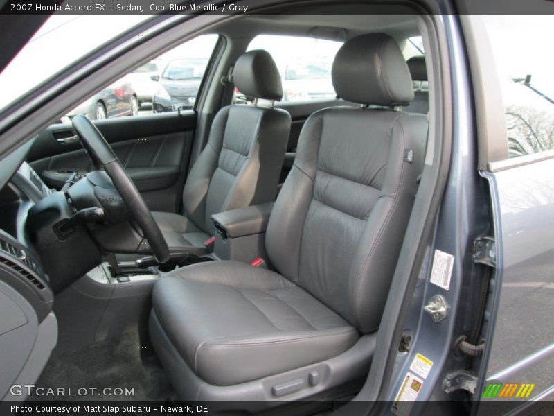Cool Blue Metallic / Gray 2007 Honda Accord EX-L Sedan