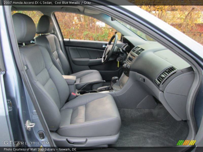 Cool Blue Metallic / Gray 2007 Honda Accord EX-L Sedan