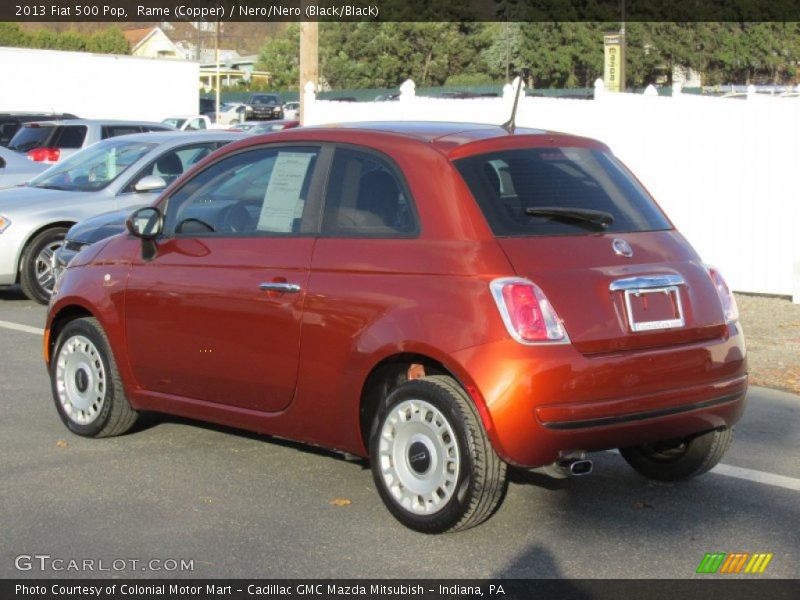 Rame (Copper) / Nero/Nero (Black/Black) 2013 Fiat 500 Pop