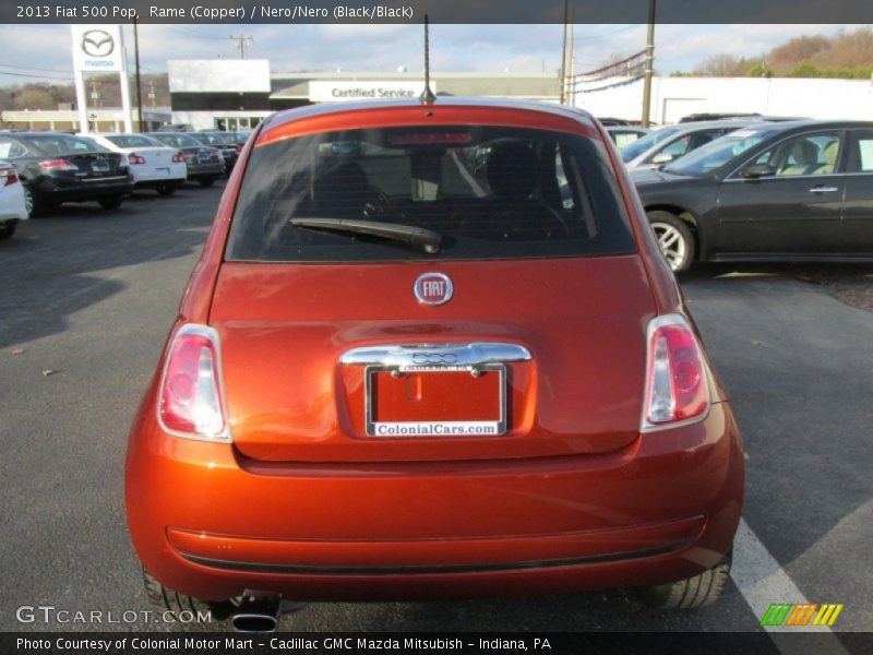 Rame (Copper) / Nero/Nero (Black/Black) 2013 Fiat 500 Pop