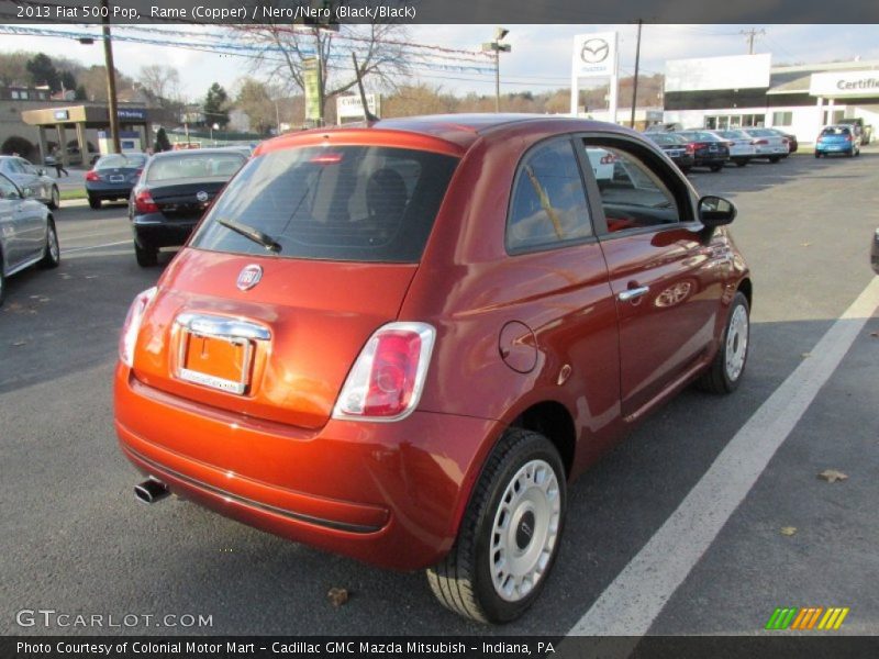 Rame (Copper) / Nero/Nero (Black/Black) 2013 Fiat 500 Pop