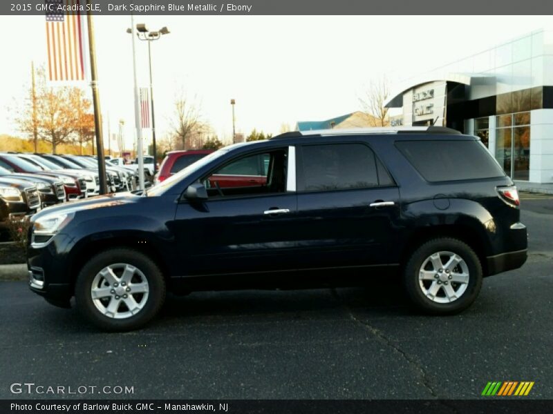 Dark Sapphire Blue Metallic / Ebony 2015 GMC Acadia SLE