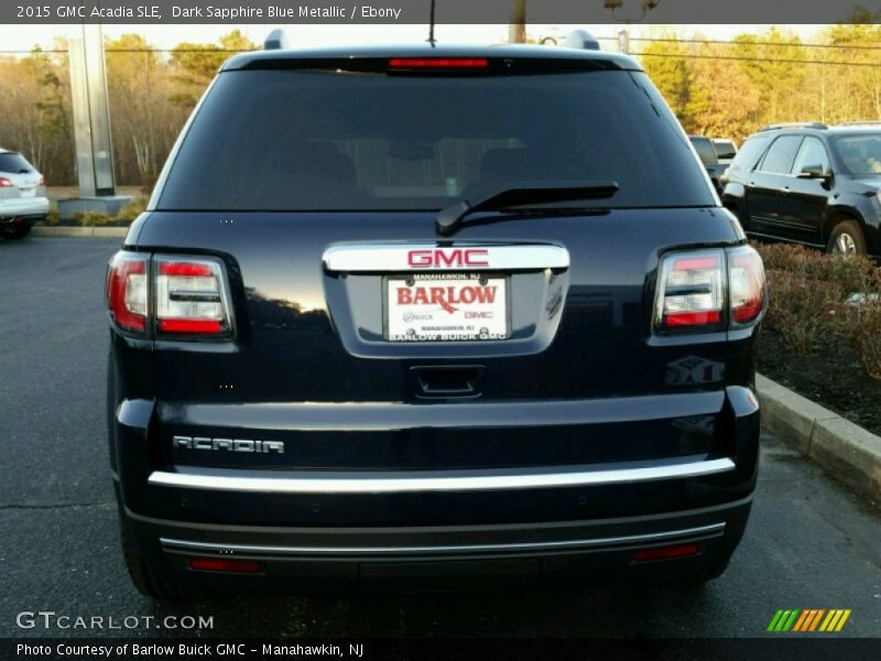 Dark Sapphire Blue Metallic / Ebony 2015 GMC Acadia SLE