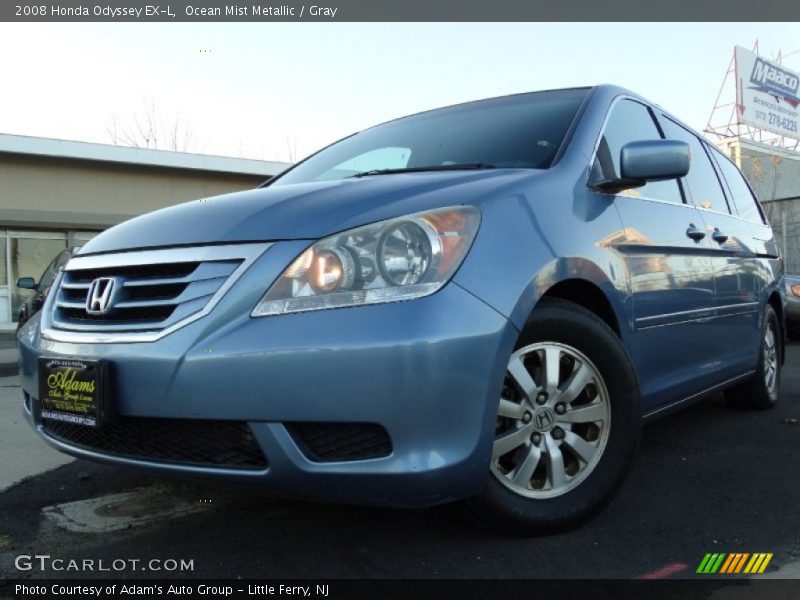 Ocean Mist Metallic / Gray 2008 Honda Odyssey EX-L