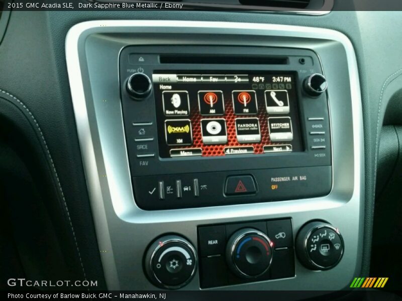 Dark Sapphire Blue Metallic / Ebony 2015 GMC Acadia SLE