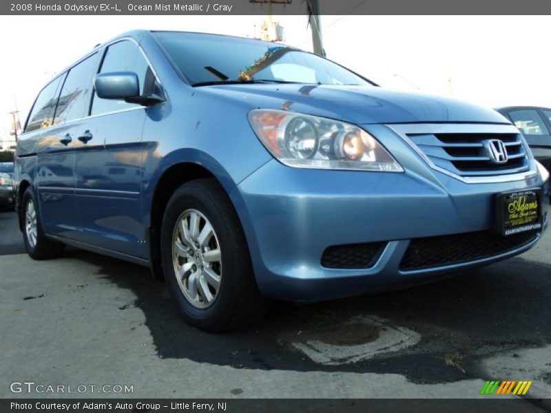 Ocean Mist Metallic / Gray 2008 Honda Odyssey EX-L