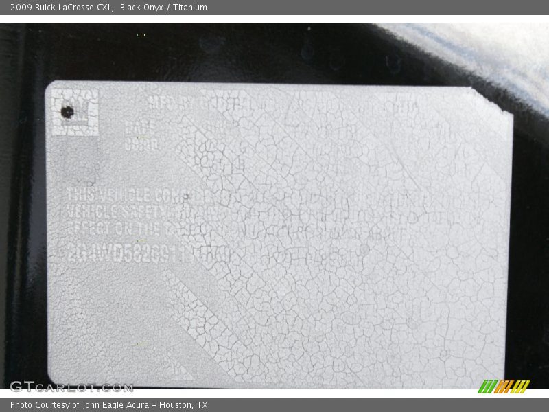 Black Onyx / Titanium 2009 Buick LaCrosse CXL