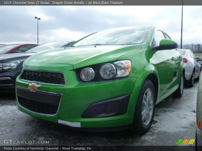 Dragon Green Metallic / Jet Black/Dark Titanium 2015 Chevrolet Sonic LT Sedan