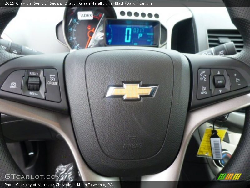 Dragon Green Metallic / Jet Black/Dark Titanium 2015 Chevrolet Sonic LT Sedan