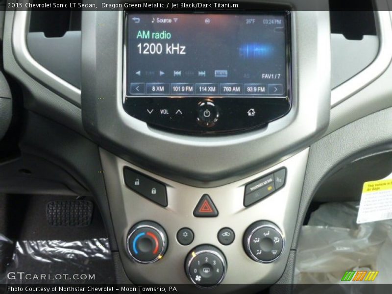 Dragon Green Metallic / Jet Black/Dark Titanium 2015 Chevrolet Sonic LT Sedan