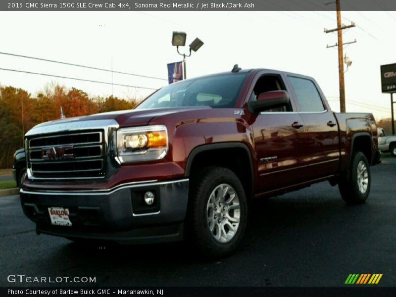 Sonoma Red Metallic / Jet Black/Dark Ash 2015 GMC Sierra 1500 SLE Crew Cab 4x4