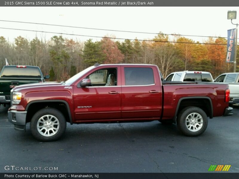Sonoma Red Metallic / Jet Black/Dark Ash 2015 GMC Sierra 1500 SLE Crew Cab 4x4