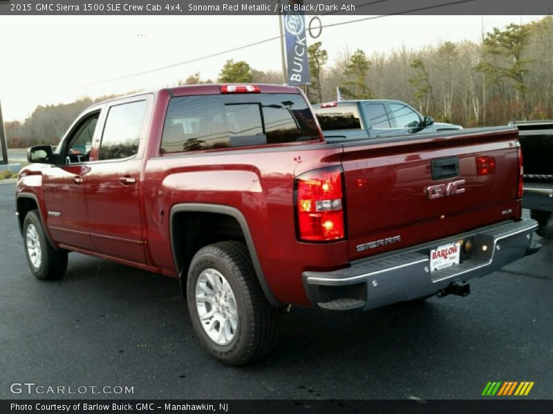 Sonoma Red Metallic / Jet Black/Dark Ash 2015 GMC Sierra 1500 SLE Crew Cab 4x4
