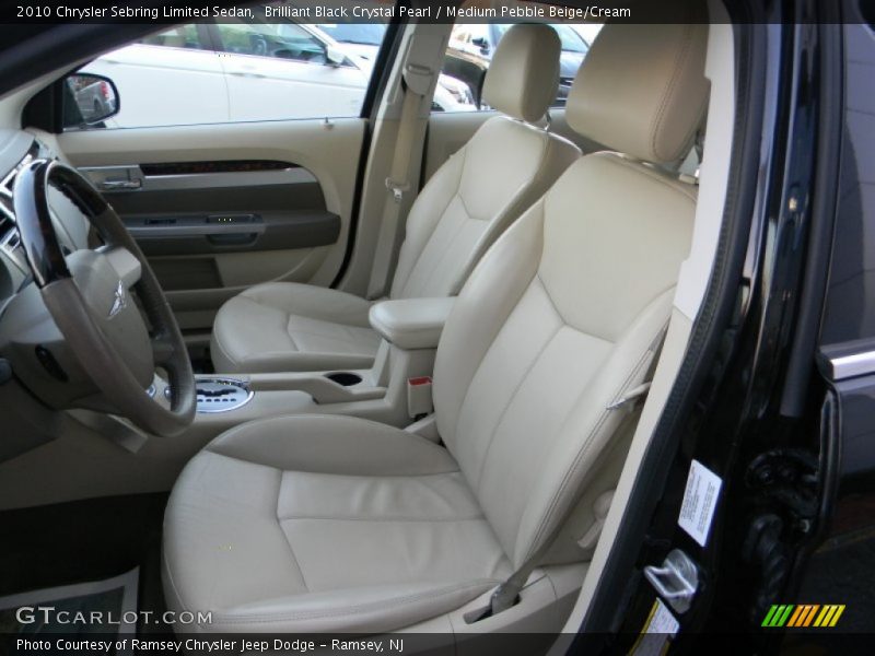 Brilliant Black Crystal Pearl / Medium Pebble Beige/Cream 2010 Chrysler Sebring Limited Sedan