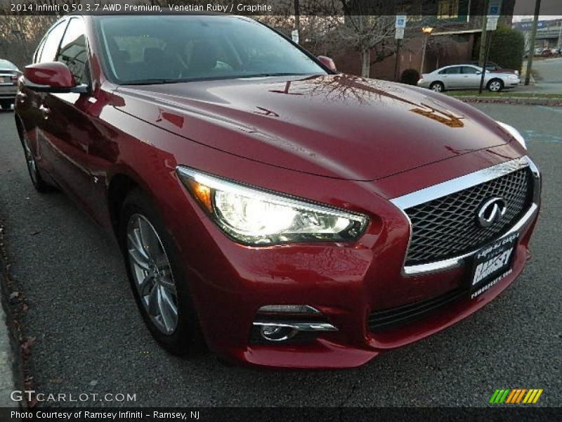 Venetian Ruby / Graphite 2014 Infiniti Q 50 3.7 AWD Premium