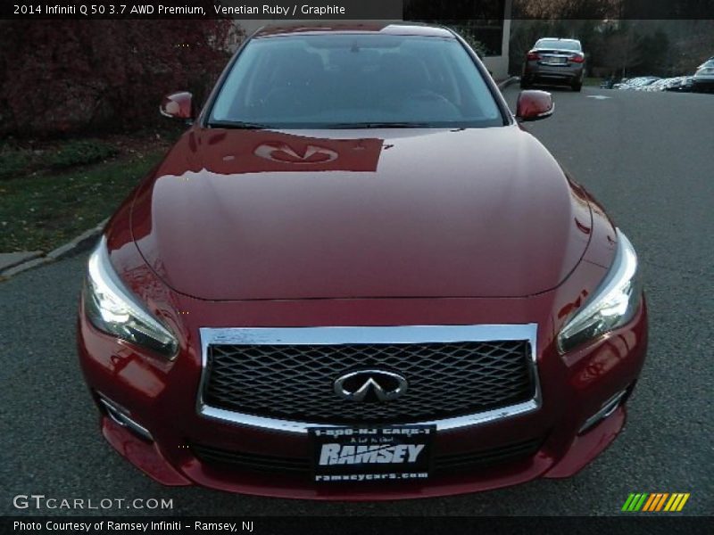 Venetian Ruby / Graphite 2014 Infiniti Q 50 3.7 AWD Premium
