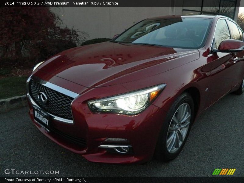 Venetian Ruby / Graphite 2014 Infiniti Q 50 3.7 AWD Premium