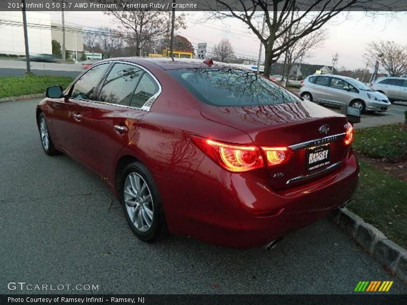 Venetian Ruby / Graphite 2014 Infiniti Q 50 3.7 AWD Premium