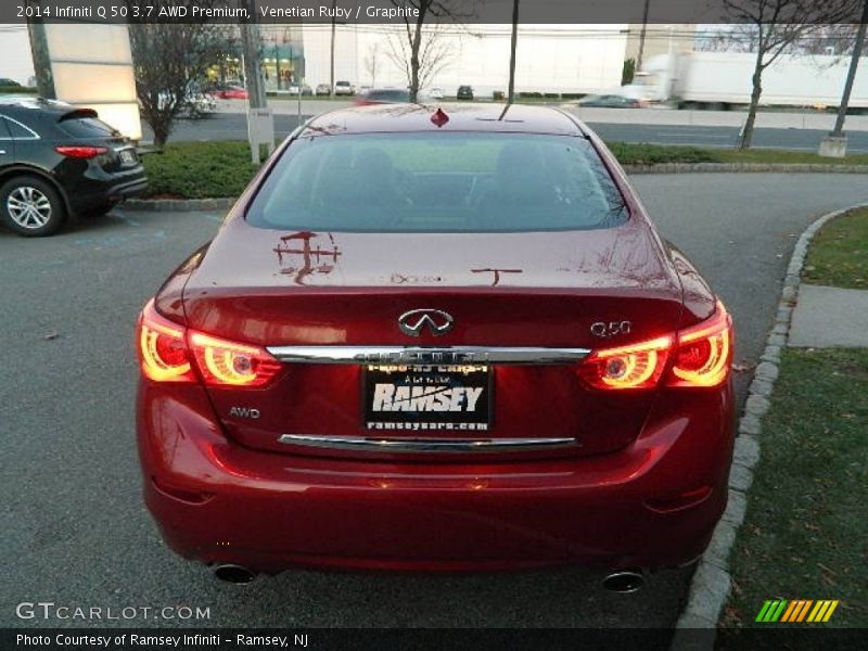 Venetian Ruby / Graphite 2014 Infiniti Q 50 3.7 AWD Premium