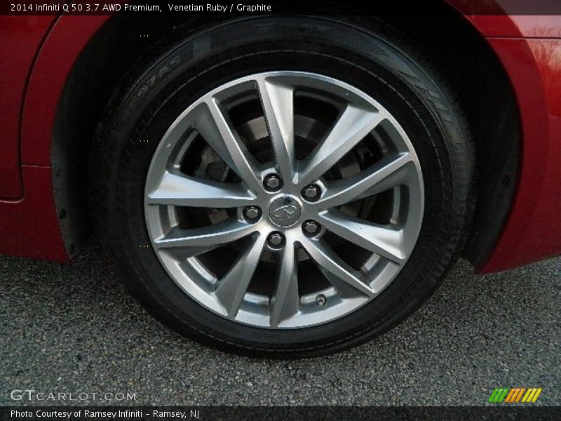 Venetian Ruby / Graphite 2014 Infiniti Q 50 3.7 AWD Premium