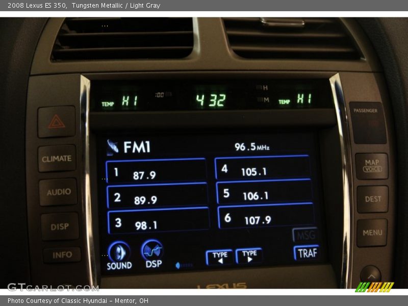Tungsten Metallic / Light Gray 2008 Lexus ES 350