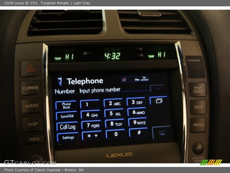 Tungsten Metallic / Light Gray 2008 Lexus ES 350