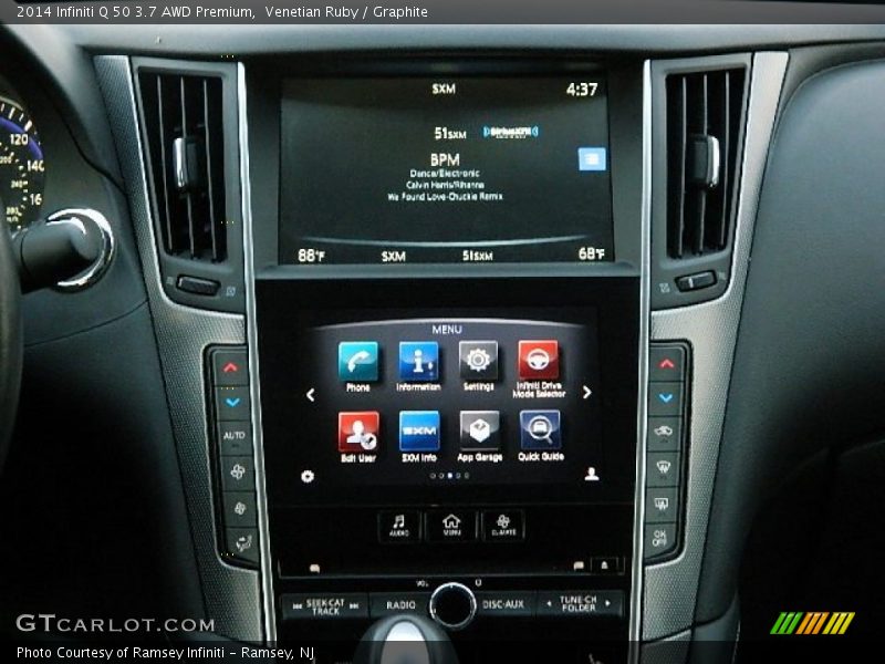 Venetian Ruby / Graphite 2014 Infiniti Q 50 3.7 AWD Premium