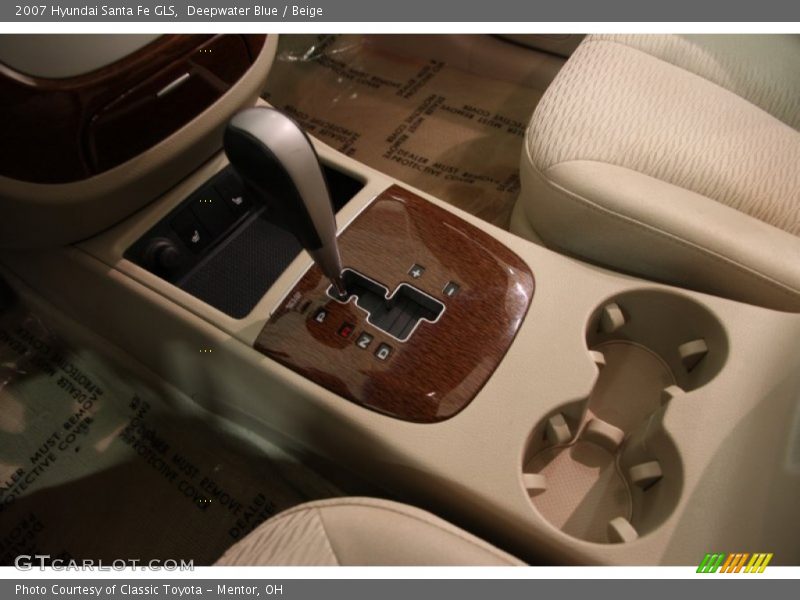 Deepwater Blue / Beige 2007 Hyundai Santa Fe GLS