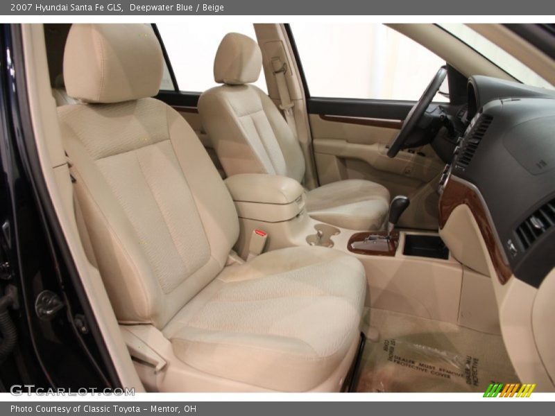 Deepwater Blue / Beige 2007 Hyundai Santa Fe GLS