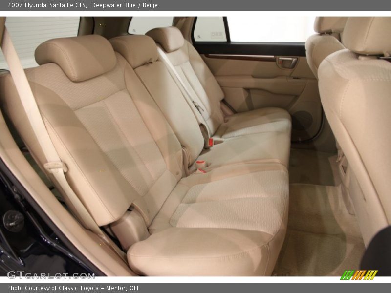 Deepwater Blue / Beige 2007 Hyundai Santa Fe GLS