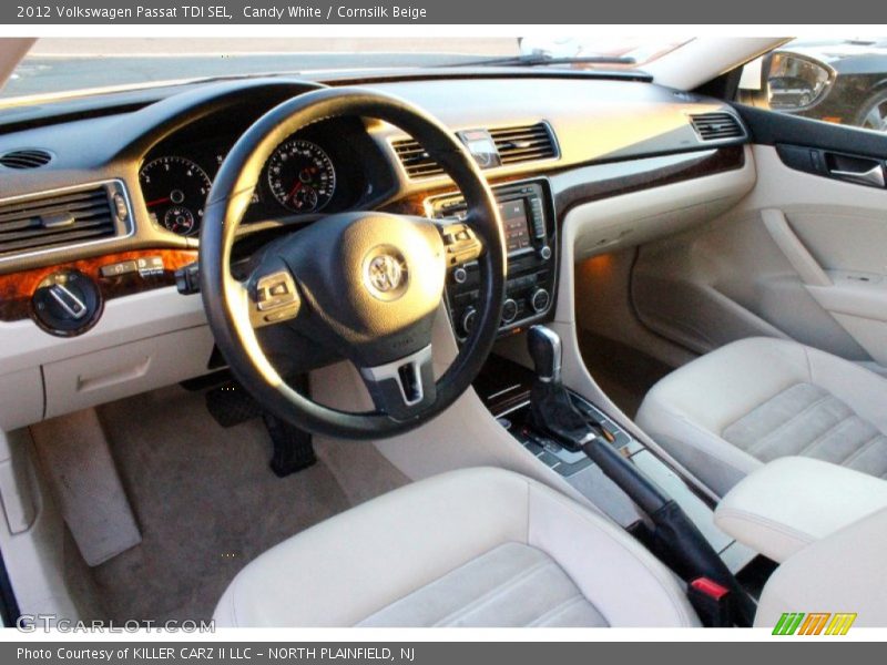 Candy White / Cornsilk Beige 2012 Volkswagen Passat TDI SEL