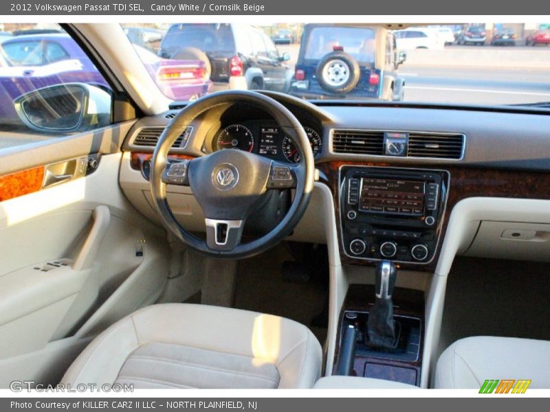 Candy White / Cornsilk Beige 2012 Volkswagen Passat TDI SEL