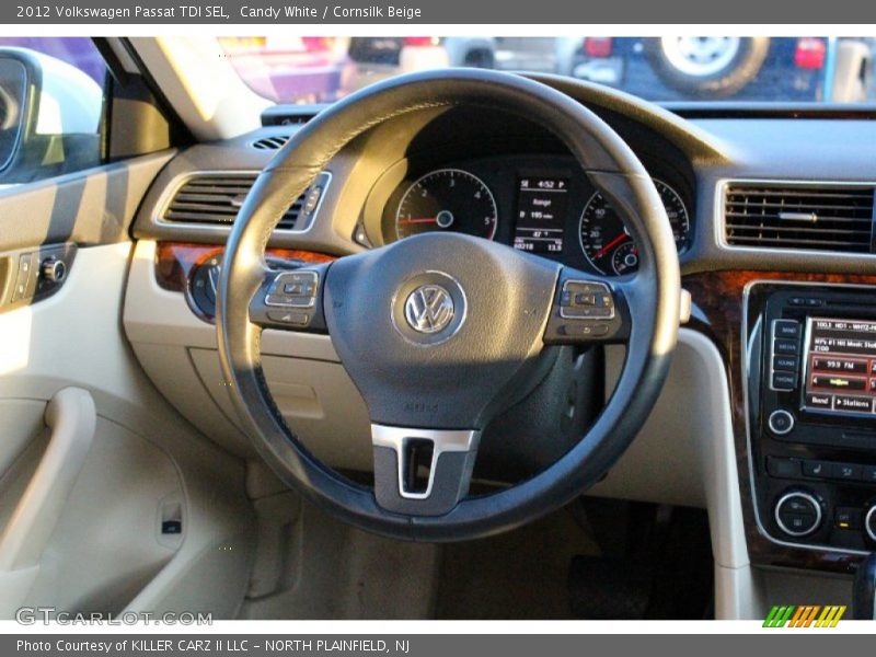 Candy White / Cornsilk Beige 2012 Volkswagen Passat TDI SEL