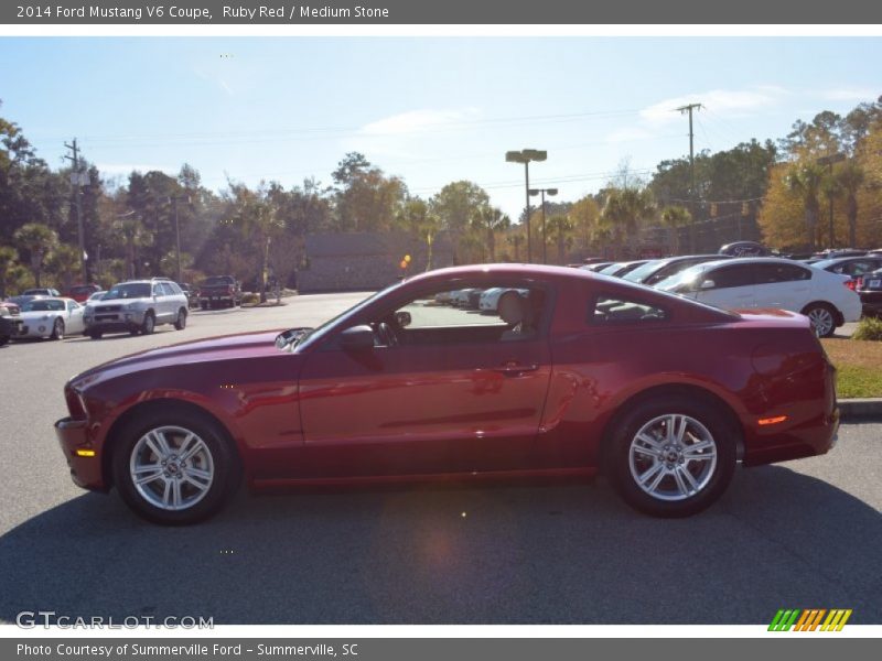 Ruby Red / Medium Stone 2014 Ford Mustang V6 Coupe