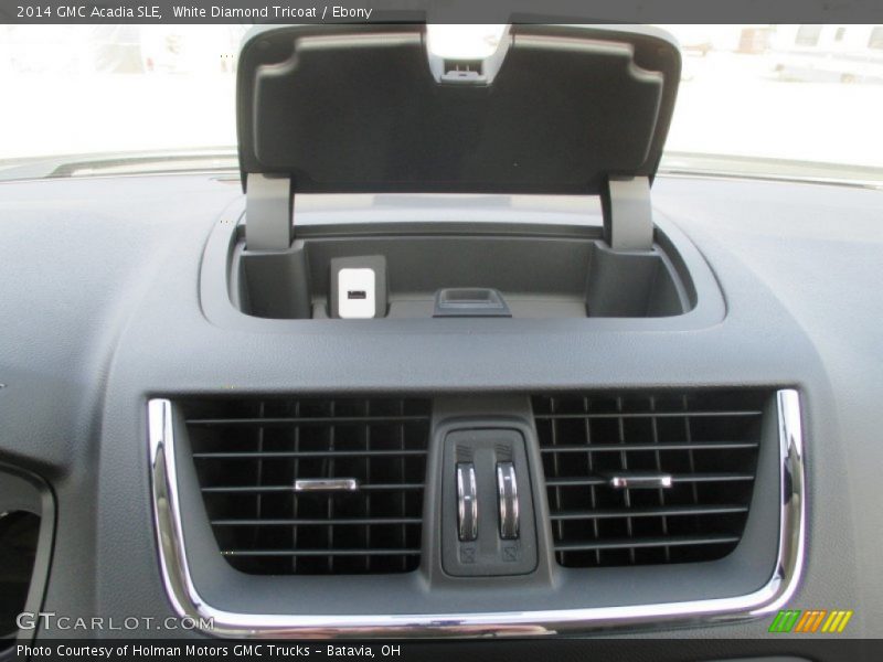 White Diamond Tricoat / Ebony 2014 GMC Acadia SLE